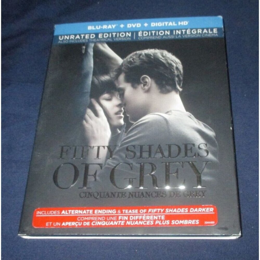 Fifty Shades of Grey (Blu-ray/DVD, 2015, 2-Disc Set, Canadian) w/ slip cover